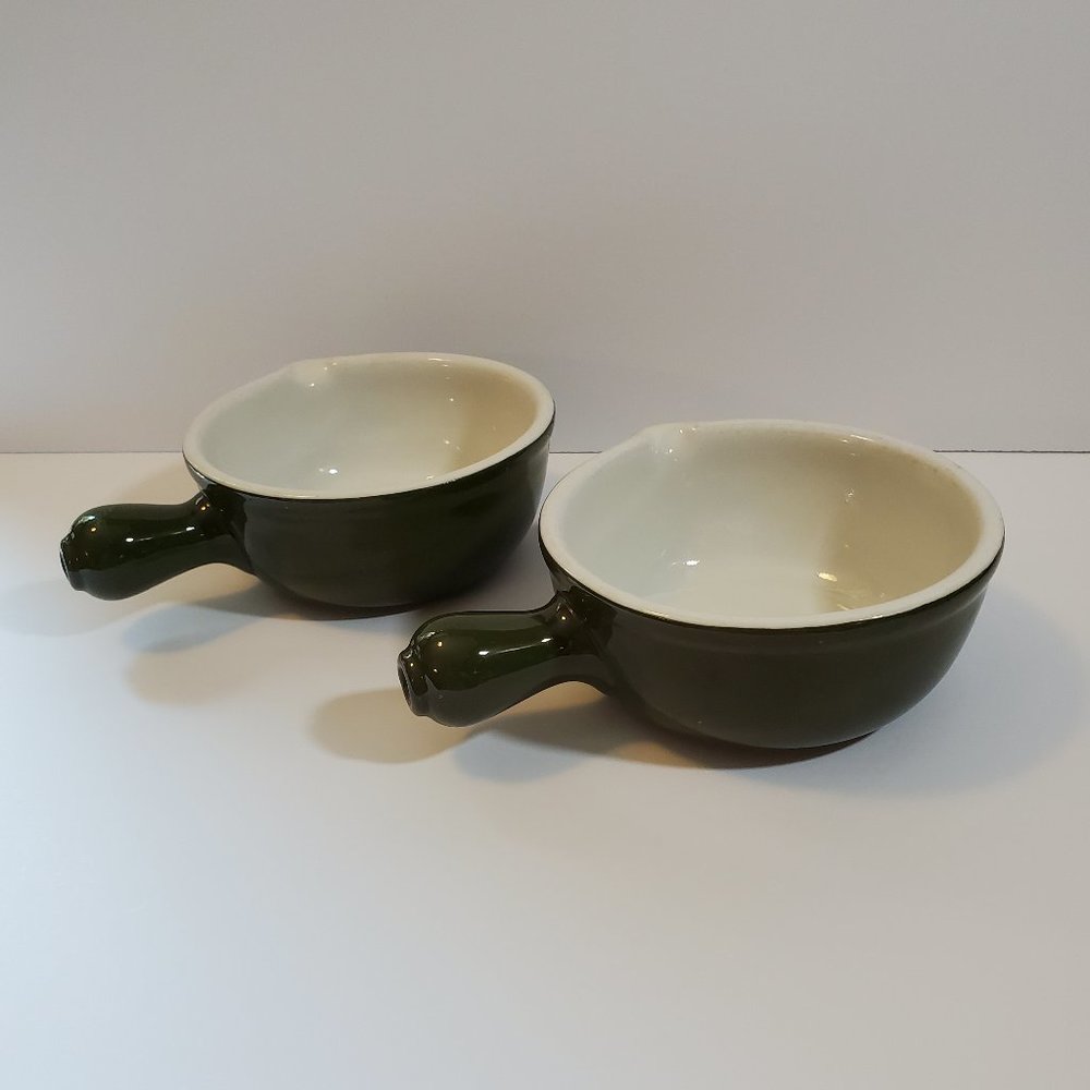 Vintage Hall Green Soup Chili Chowder Bowls